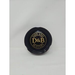Dave & Buster's Ashtray Cigarettes & Cigars Large Ceramic Cobalt Blue & Gold 6"